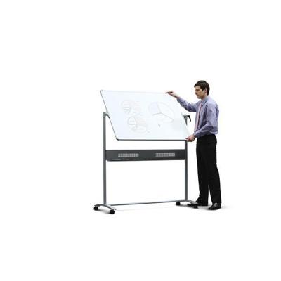 Nobo mobiel magnetisch whiteboard, kantelbaar, emaille, ft 120 x 90 cm