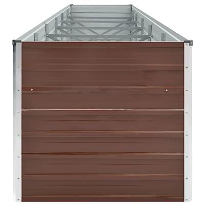 Plantenbak verhoogd 480x80x77 cm gegalvaniseerd staal bruin