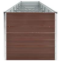 Plantenbak verhoogd 480x80x77 cm gegalvaniseerd staal bruin - thumbnail