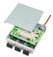 Telegärtner 100022858 Verbindingscassette voor glasvezelkabels Grijs-wit (RAL 7035) 1 stuk(s) - thumbnail