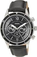 Horlogeband Fossil BQ2228 Leder Zwart 22mm - thumbnail