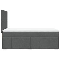 Boxspring met matras stof donkergrijs 90x190 cm - thumbnail