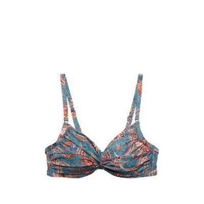 ESPRIT Women Beach beugel bikinitop met all over print lichtblauw/oranje