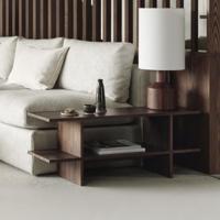 Ethnicraft Bijzettafel 'Kabuki' Gevernist Teakhout, 103 x 30cm, kleur Bruin - thumbnail