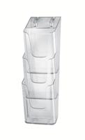 Sigel LH137 LH137 Folderhouder Acrylglas helder DIN A6, DIN lang 1 stuk(s) Aantal vakken: 3 (b x h x d) 120 x 375 x 115 mm - thumbnail