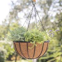 Siena Garden Wrought J58085 Hangende plantenmand Staal, Kokos Zwart, Natuur - thumbnail
