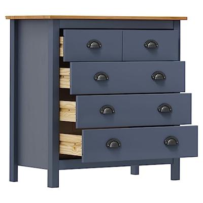 VidaXL Dressoir hill 79x40x80 cm massief grenenhout grijs