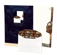 Briefpapier met enveloppen: Die Klosterbibliothek, Maria Laach - thumbnail