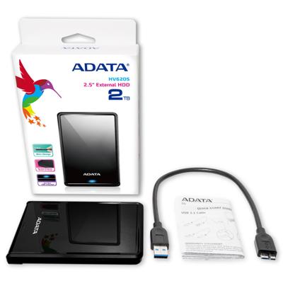 ADATA AHV620S-2TU3-CBK externe harde schijf 2000 GB Zwart