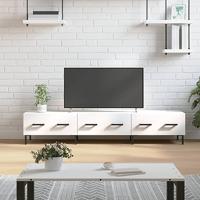 Tv-meubel 150x36x30 cm bewerkt hout wit - thumbnail