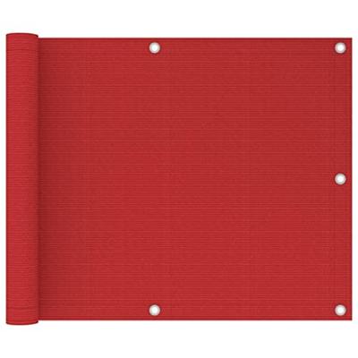 VidaXL Balkonscherm 75x300 cm hdpe rood