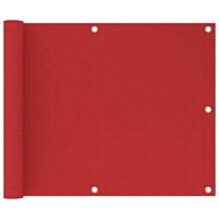 VidaXL Balkonscherm 75x300 cm hdpe rood - thumbnail