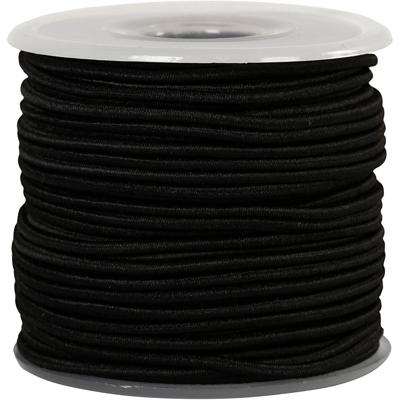 Creativ Company Elastiek dikte 2mm zwart, 25m