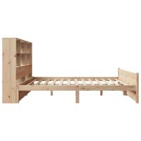 Bed met boekenkast zonder matras massief grenenhout 120x200 cm - thumbnail