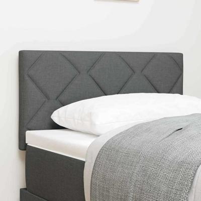Hoofdbord met LED -striplichten met hoofdeinde Grijs 80 cm Stof