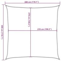 VidaXL Zonnezeil 160 g/m² 3x3 m hdpe wit - thumbnail