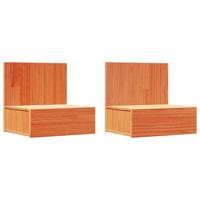 Wandbevestigde nachttafel 2 pcs Wasbruin 42 x 32,5 x 40 cm - thumbnail