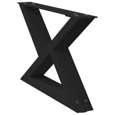 Salontafelpoten 2 st 60x(30-31,3) cm staal zwart