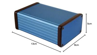 Hammond Electronics 1455K1201BU Universele behuizing 120 x 78 x 43 Aluminium Blauw 1 stuk(s)