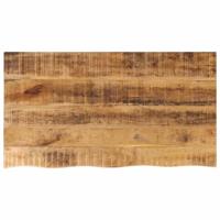 Tafelblad met natuurlijke rand 110x60x3,8 cm massief mangohout - thumbnail