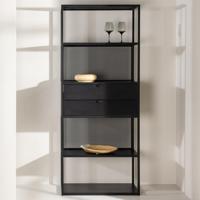 Nohr Wandkast 'Kammie' 185 x 80cm, kleur Zwart - thumbnail