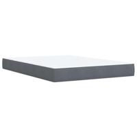 Boxspring met matras fluweel donkergrijs 140x190 cm - thumbnail