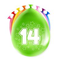 Party Ballonnen 14 Jaar (8st) - thumbnail