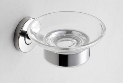 Wiesbaden 304-zeepschaalhouder met glas RVS