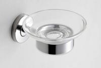 Wiesbaden 304-zeepschaalhouder met glas RVS - thumbnail