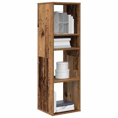 Boekenkast 34x31x112 cm bewerkt hout oud houtkleurig