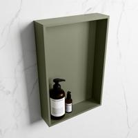 MONDIAZ EASY Nis 44,5x29,5cm in solid surface kleur Army | Army. 1 vak geschikt voor in- of opbouw - thumbnail