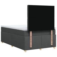 Boxspring met matras stof donkergrijs 120x190 cm - thumbnail