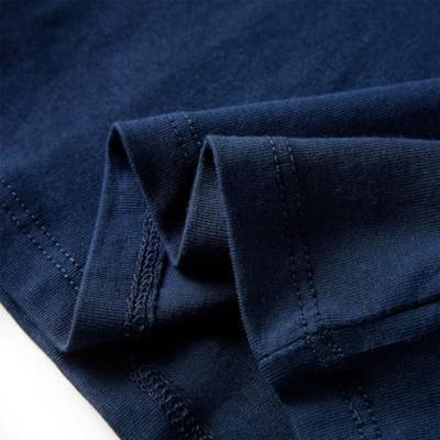 Kindershirt met lange mouwen dierenprint 116 marineblauw