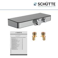 Schutte OCEAN thermostatische mengkraan douche met planchet | chroom-antraciet
 60536 - thumbnail