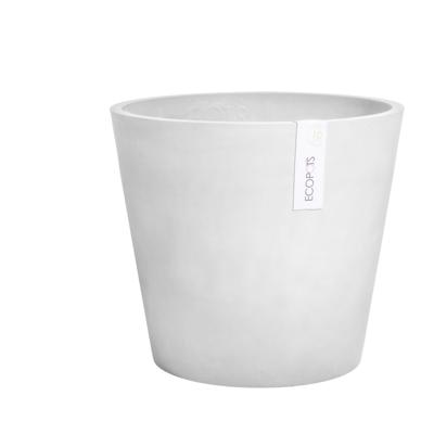 Ecopots Amsterdam kunststof bloempot Grijs/Wit - Ø 36,6 cm