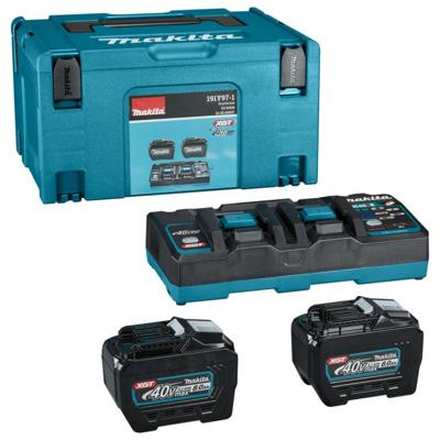 Makita Accu Starterset XGT DC40RB 2xBL4080F in Mbox - 191Y97-1