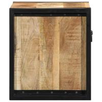 Nachtkastjes 2 st 40x35x40 cm massief ruw hout mango - thumbnail