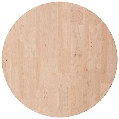 Tafelblad rond 40x4 cm onbehandeld massief eikenhout