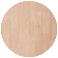 Tafelblad rond 40x4 cm onbehandeld massief eikenhout - thumbnail