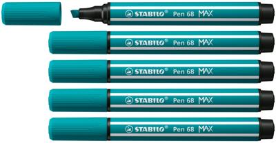 Viltstift stabilo pen 68/51 max turquoiseblauw | 5 stuks