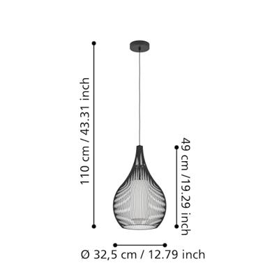 Eglo Moderne witte hanglampRazoni 1 Ø 32,5cm - 900829