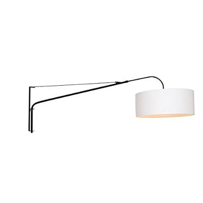 Steinhauer Wand LeeslampGramineus zwart met witte lampenkap - 9321ZW