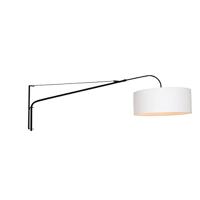 Steinhauer Wand LeeslampGramineus zwart met witte lampenkap - 9321ZW - thumbnail