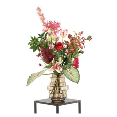 Handgebonden Kunstboeket Juliette Antwerpen - Roze/Rood