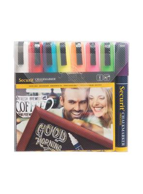 Securit krijtmarker medium, etui van 8 stuks in geassorteerde kleuren Securit krijtmarker medium, etui van 8 stuks in geassorteerde kleuren