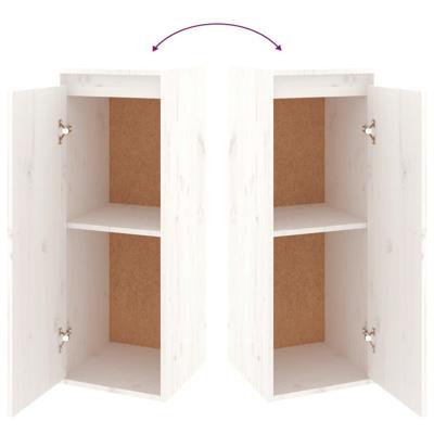 Tv-meubelen 2 st massief grenenhout wit