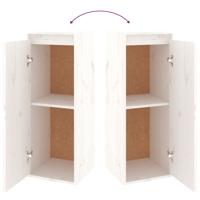 Tv-meubelen 2 st massief grenenhout wit - thumbnail