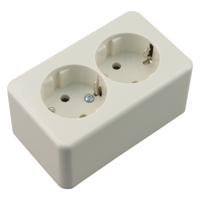 Berker B AP OPB Contactdoos | 2V | RA | PW - 66.026.50 - thumbnail