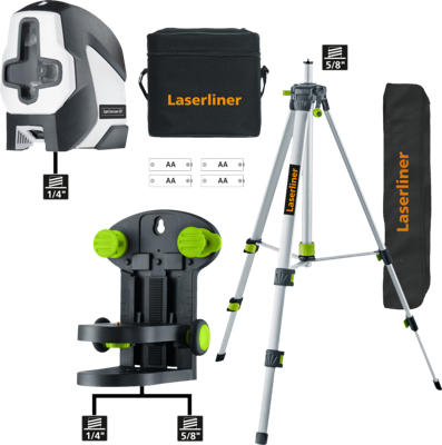 Laserliner SuperCross-Laser 2GP Set | Automatische Kruislijnlaser | Loodfunctie | 150cm - 081.192A