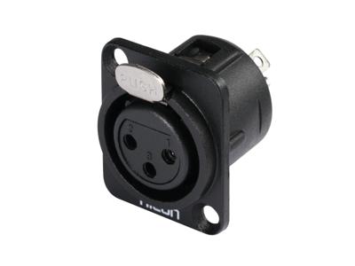 HICON XLR mounting plug 3-pin HI-X3DF-M